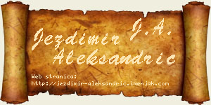 Jezdimir Aleksandrić vizit kartica